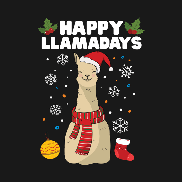 Happy Llamadays Festive llama by Eugenex