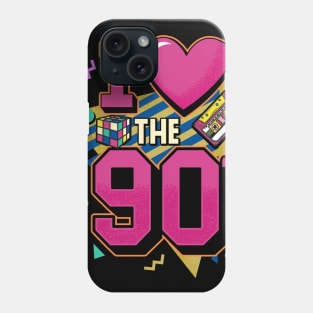 I Love The 90s - Retro Vintage T-Shirt Phone Case