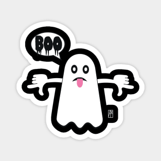 Ghost Of Disapproval - Unhappy​ Ghost​ Saying​ BOO! and showing tongue Magnet