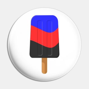 Seamless Reapeating Polyamory Pride Flag Ice Pop Pattern Pin