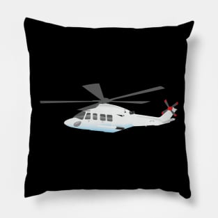 White and Grey Helicopter Pillow