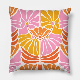 Pretty Pink Vintage Floral Pattern Pillow