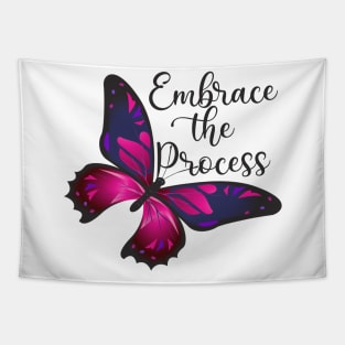 Embrace The Process Butterflies Gift - Cute Butterfly Tapestry