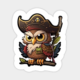 Pirate Owl Magnet