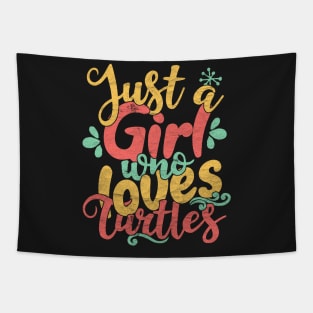 Just A Girl Who Loves Turtles Gift design Tapestry