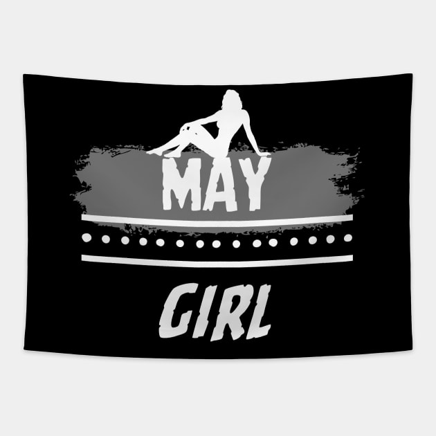 Birthday Gifts for Women May Girl May Woman Pose Style Tapestry by ClorindaDeRose