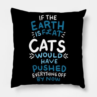 If the earth is flat, cats would have pushed everything off Pillow