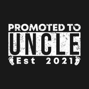 Vintage Promoted to uncle 2021 new uncle gift T-Shirt