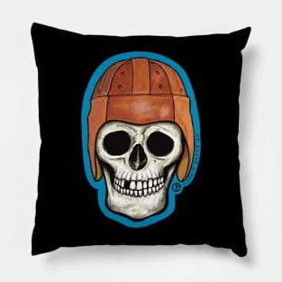 Leather Football Helmet Skull Pillow