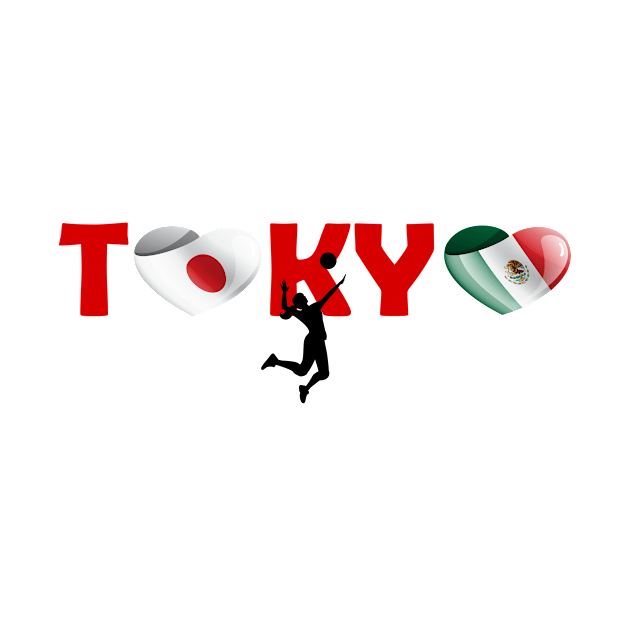 Volleyball in Tokyo - team Mexico (MX) by ArtDesignDE