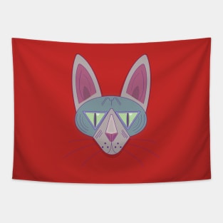 Geometric Sphynx Cat Tapestry