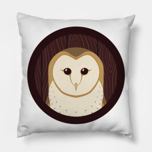 Barn Owl Logo Pillow