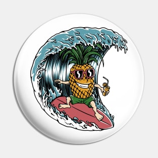 Pineapple Surfer Pin