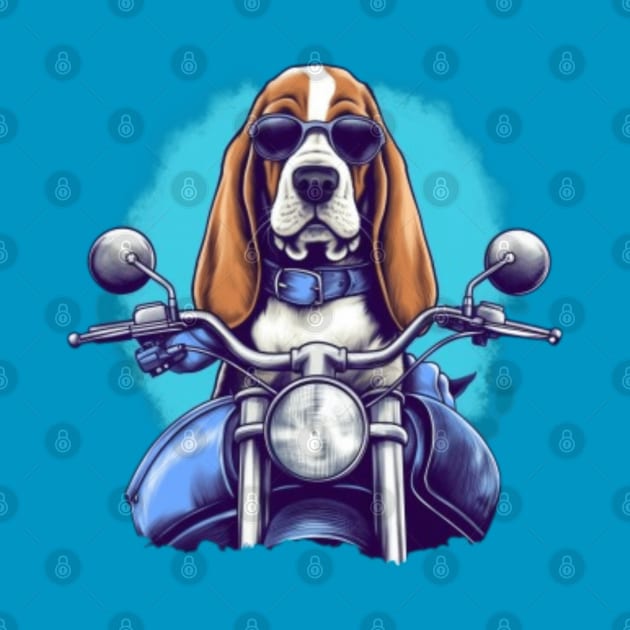 Cute dog cartoon biker driving gift ideas by WeLoveAnimals