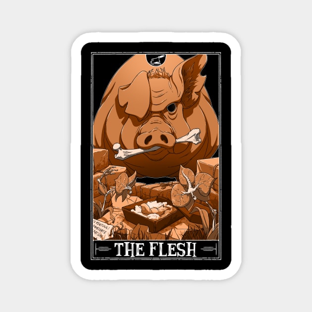 The Flesh Tarotesque Magnet by Rusty Quill