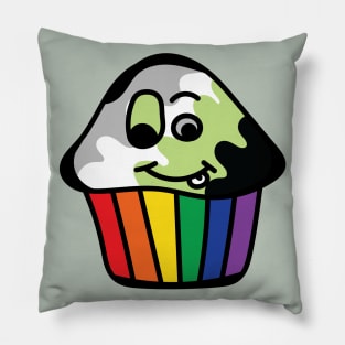 Agender Pride Rainbow Cupcake Pillow