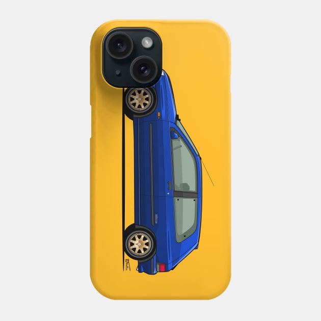 Renualt Clio Williams side profile Phone Case by RJW Autographics