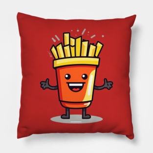 Cute French Fries T-Shirt Pillow