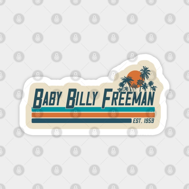 Baby Billy Freeman - Retro Minimalist Beach / Vintage Florida Magnet by Tv Moments