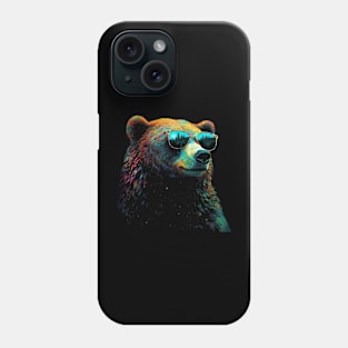 Bear Sunglasses Animal Colourful Forest Animals Bear Phone Case