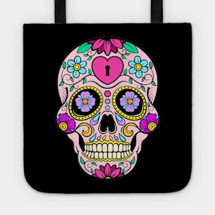 Sugar Skull tattoo Pink Tote