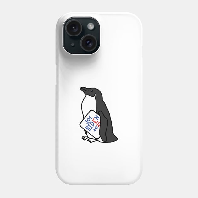 Small Penguin with Joe Biden 2020 Sign Phone Case by ellenhenryart