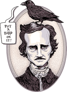 Poe a Bird on It! Magnet