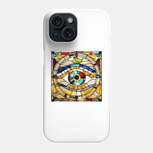 Stained Glass Window The Eye Phone Case