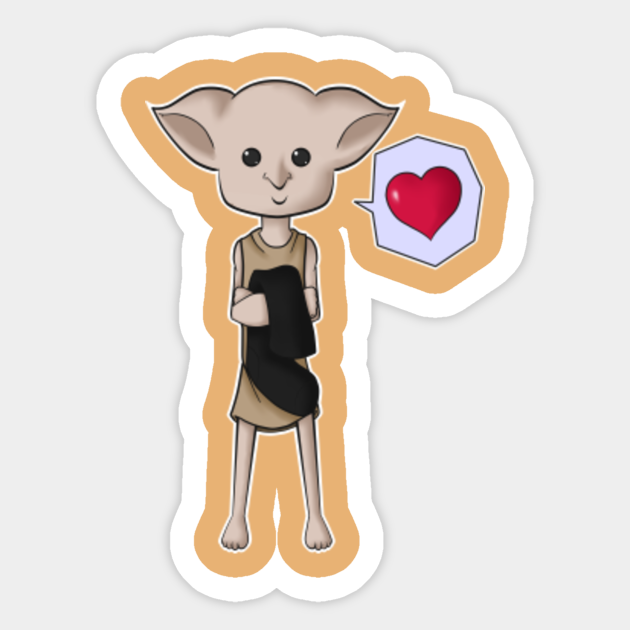 Dobby With Sock Harry Potter Sticker Teepublic