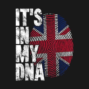 IT'S IN MY DNA British Flag England UK Britain Union Jack T-Shirt