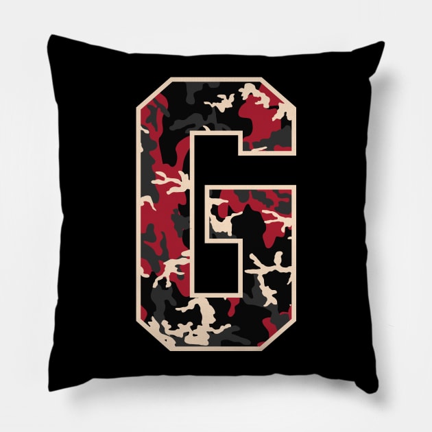 Initial Capital Letter G Camo Alphabet Gift Women Men Boys Girls Pillow by teeleoshirts