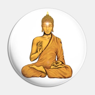 Illuminated golden buddha Pin