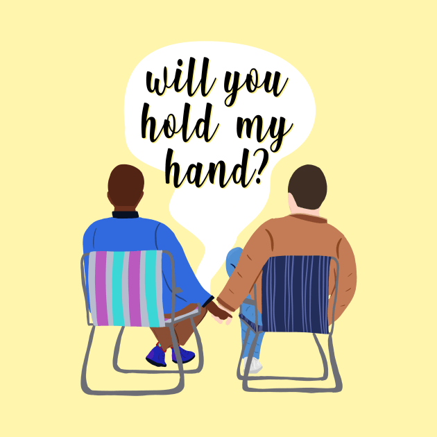Eric and Adam Holding Hands by byebyesally