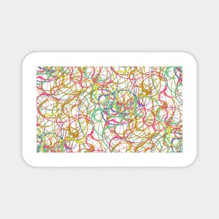 Hand drawn colorful abstract colorful psychedelic banner Magnet