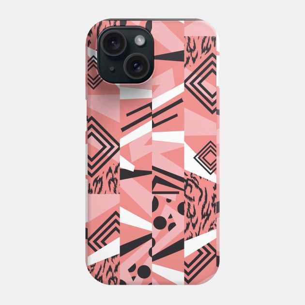 Chaotic abstract pattern, monochrome paisley Phone Case by ilhnklv