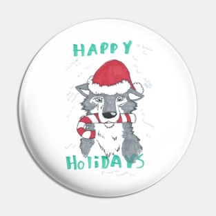 Happy Holidays Pin