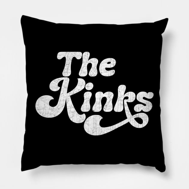 The Kinks  / Retro Faded Style Pillow by DankFutura