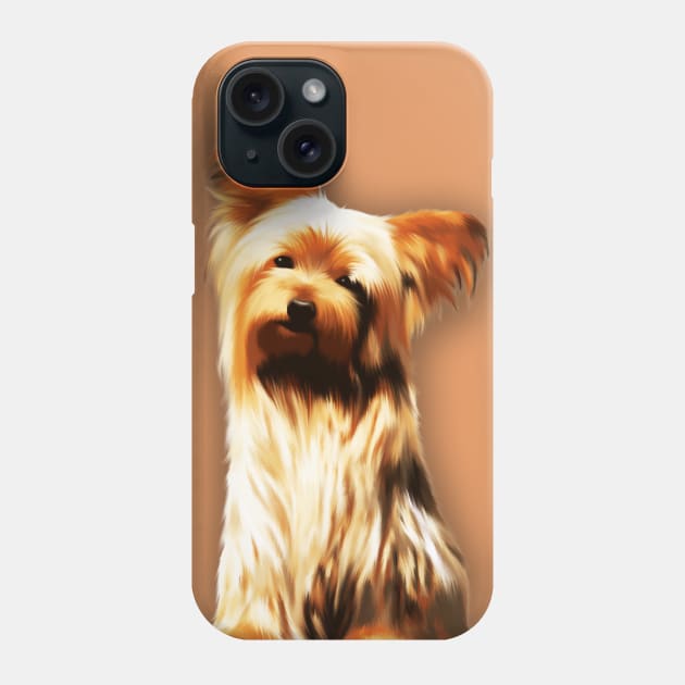 The Yorkshire Terrier Cute Puppy Dog Phone Case by BluedarkArt