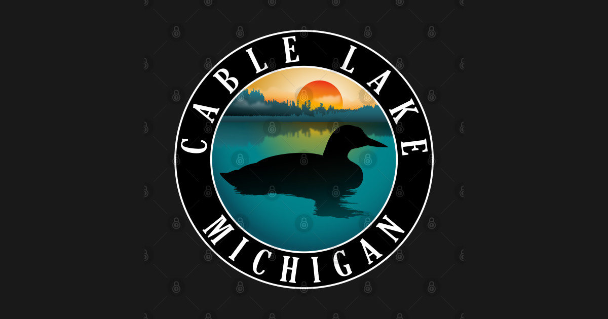 Cable Lake Loon Michigan Sunset Cable Lake Michigan TShirt TeePublic
