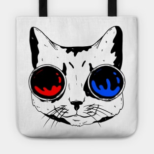 funny cat – Meowtrix (red pill or blue pill) Tote