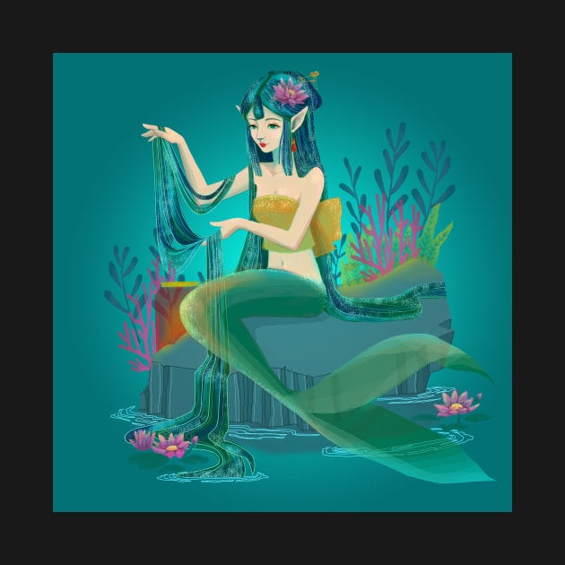 Lily Pond Mermaid by lovediyworkshop