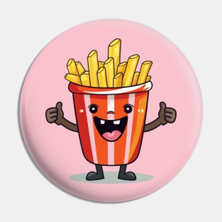 kawaii french fries T-Shirt cute potatofood Pin