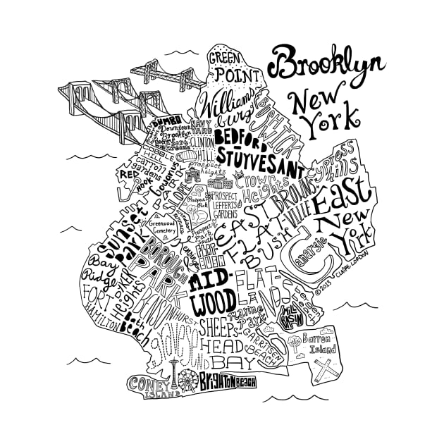 Illustrated Brooklyn Map by Claire Lordon