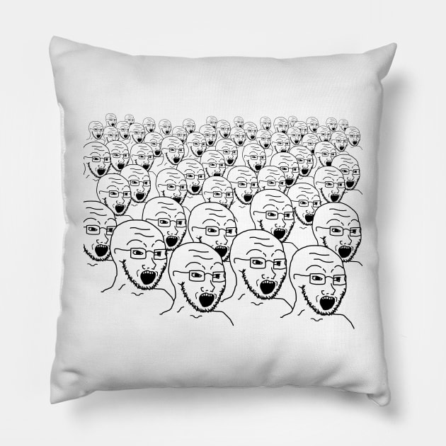 SOY BOY GROUP MEME Pillow by gin3art