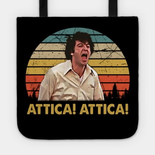 Funny Men Attica Dog Quote Vintage Tote