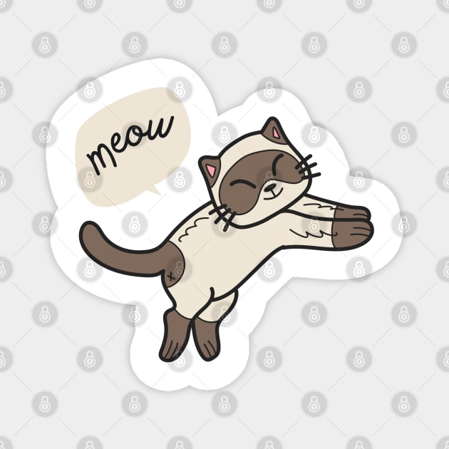 cute jumping cat Magnet by TrendsCollection