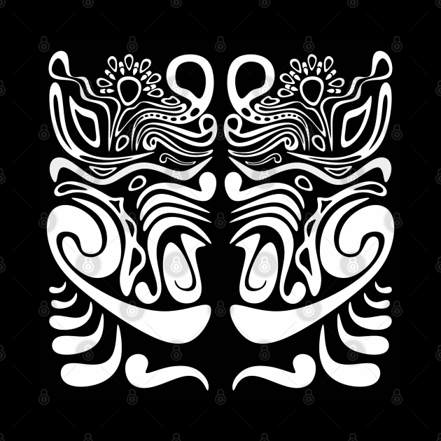 Abstract White Illustration With Ethnic And Traditional Style by radeckari25