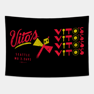 Retro Vintage Vito's Bar and Grill Seattle Tapestry