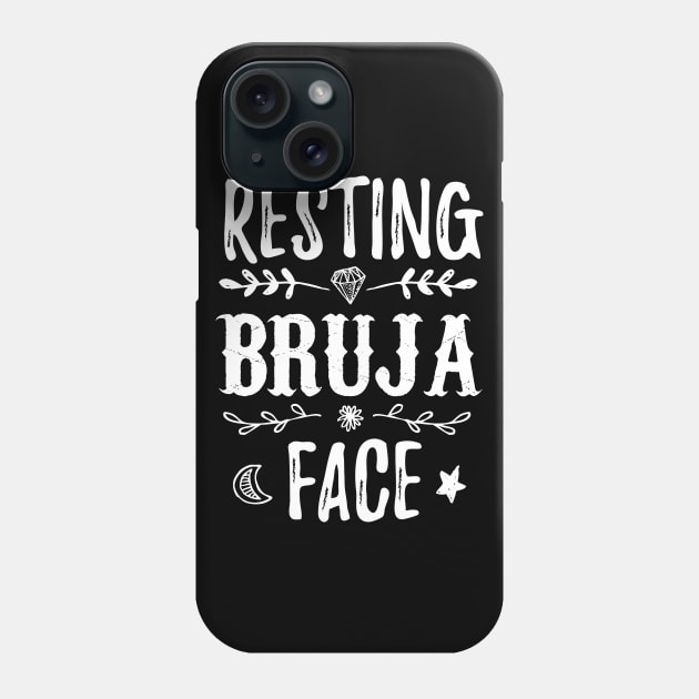 Resting Bruja Face - Cara de Bruja al Natural - diseño perfecto para halloween Phone Case by verde