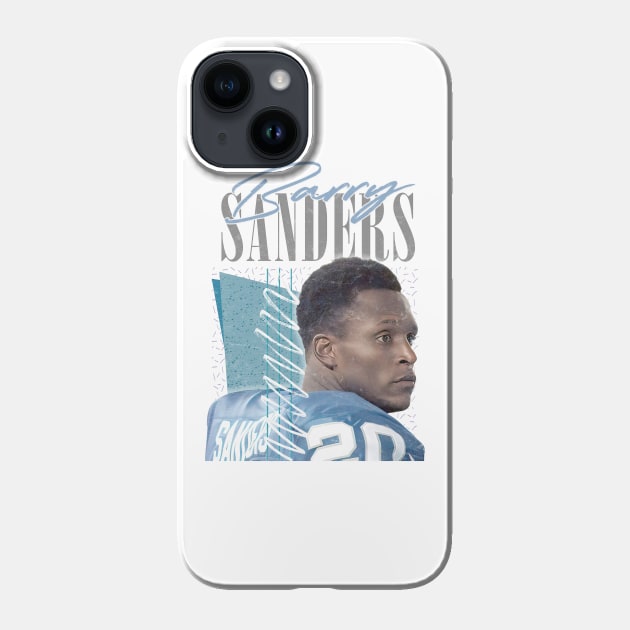 Barry Sanders / Retro Detroit Lions Running Back Design - Barry Sanders - Phone  Case